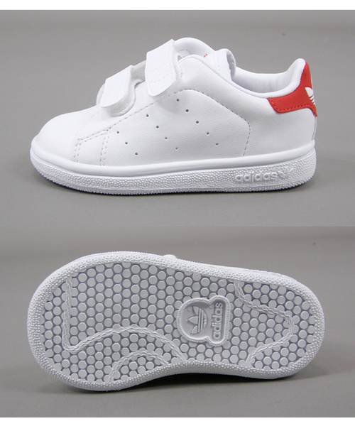 green label relaxing（グリーンレーベルリラクシング）の「adidas STANSMITH スニーカー（スニーカー・キッズ・LT.PINK/ホワイト/Orange/ピンク・14cm/16cm/13cm/15cm）」の7枚目の写真