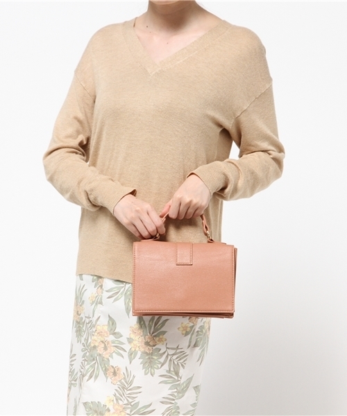 E hyphen world gallery（イーハイフンワールドギャラリー）の「コンパクトバッグ（ショルダーバッグ・レディース・アイボリー/ブラック/マスタード/ブルーグリーン/ピンクベージュ・FREE）」の11枚目の写真