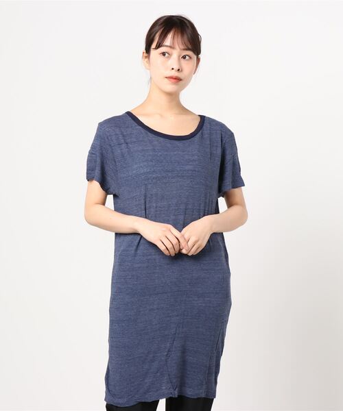 v::room(ヴィルーム)の「【V::ROOM 】ブイ ルーム/ high soft melnge jersey dress s/s(ワンピース・レディース・ネイビー/ブラック・SMALL/XX-SMALL/X-SMALL)」の2枚目の写真