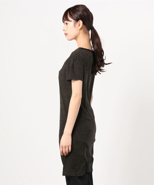 v::room(ヴィルーム)の「【V::ROOM 】ブイ ルーム/ high soft melnge jersey dress s/s(ワンピース・レディース・ネイビー/ブラック・SMALL/XX-SMALL/X-SMALL)」の3枚目の写真