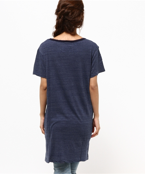 v::room(ヴィルーム)の「【V::ROOM 】ブイ ルーム/ high soft melnge jersey dress s/s(ワンピース・レディース・ネイビー/ブラック・SMALL/XX-SMALL/X-SMALL)」の5枚目の写真