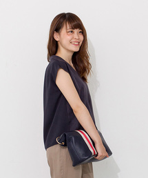 NATURAL BEAUTY BASIC | ◆スエードサテン×ダブルクロス ブラウス(シャツ/ブラウス)