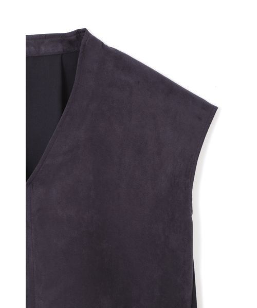 NATURAL BEAUTY BASIC（ナチュラルビューティーベーシック）の「◆【and GIRL 8月号掲載】スエードサテン×ダブルクロス ブラウス（シャツ/ブラウス・レディース・ベージュ/ネイビー・SMALL/MEDIUM）」の6枚目の写真