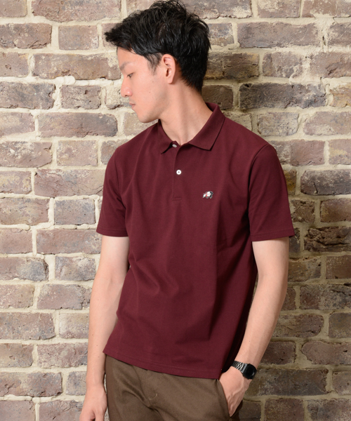 CIAOPANIC TYPY（チャオパニックティピー）の「【クールプラス】カノコポロシャツ（ポロシャツ・メンズ・ブラック/ネイビー/ホワイト/ワインレッド・MEDIUM/SMALL/LARGE）」の4枚目の写真