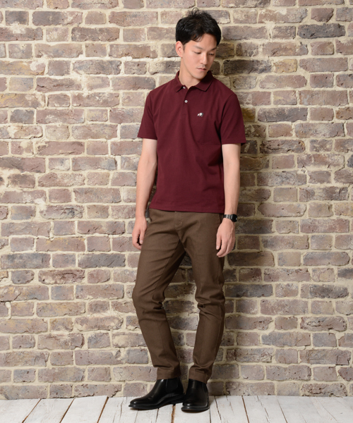 CIAOPANIC TYPY（チャオパニックティピー）の「【クールプラス】カノコポロシャツ（ポロシャツ・メンズ・ブラック/ネイビー/ホワイト/ワインレッド・MEDIUM/SMALL/LARGE）」の12枚目の写真