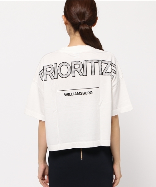 MOUSSY（マウジー）の「PRIORITIZE TSJ（Tシャツ/カットソー・レディース・ブラック/トップグレー/ホワイト・FREE）」の6枚目の写真
