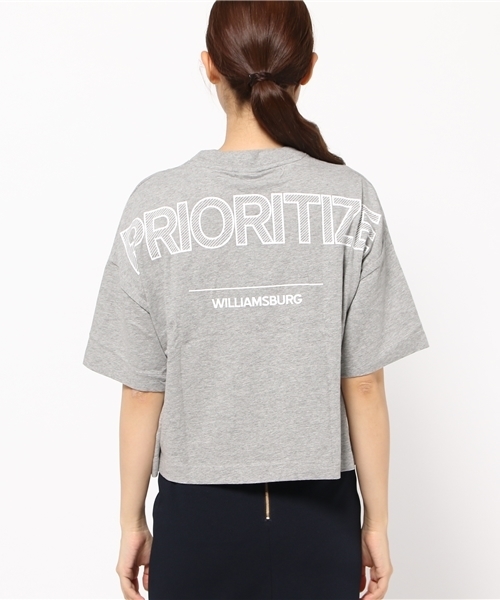 MOUSSY（マウジー）の「PRIORITIZE TSJ（Tシャツ/カットソー・レディース・ブラック/トップグレー/ホワイト・FREE）」の9枚目の写真