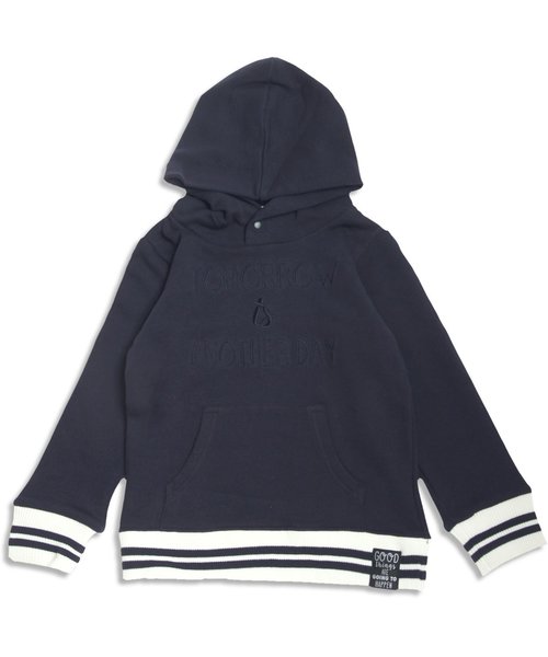 apres les cours（アプレレクール）の「かぶりパーカー（パーカー・キッズ・イエロー/ネイビー・90/100/120/130/110/80/140）」の2枚目の写真