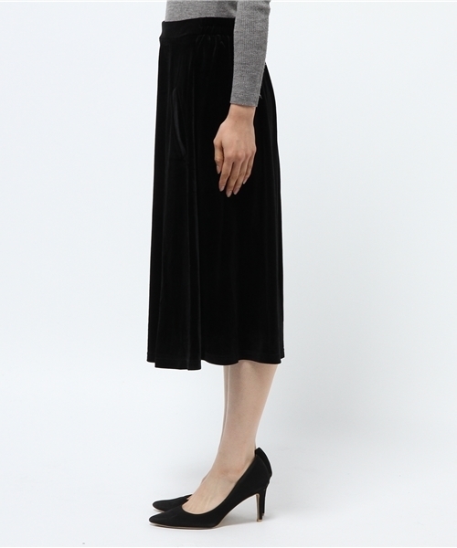 Re:EDIT（リエディ）の「[リエディ]ベロアフレアスカート/ボトムス