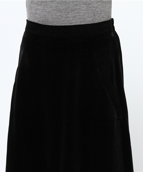 ベロア 膝丈スカート ベロア膝丈スカート/MAJESTIC LEGON(マジェスティックレゴン