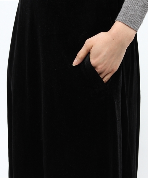 ベロア 膝丈スカート MAJESTIC LEGON ベロア膝丈スカート （ピンク） -靴＆ファッション通販