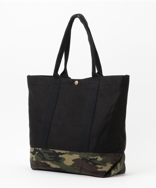 NANO universe（ナノユニバース）の「:キャンバストート（トートバッグ・メンズ・ホワイト/ブラック/ナチュラル・FREE）」の4枚目の写真