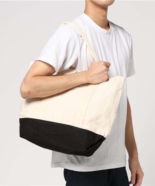 NANO universe（ナノユニバース）の「:キャンバストート（トートバッグ・メンズ・ホワイト/ブラック/ナチュラル・FREE）」の8枚目の写真