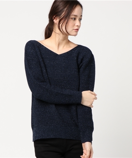 22 OCTOBRE（ヴァンドゥ－オクトーブル）の「カプリツイストニット（ニット/セーター・レディース・ピンク/イエロー/ネイビー/グレー・2）」の3枚目の写真