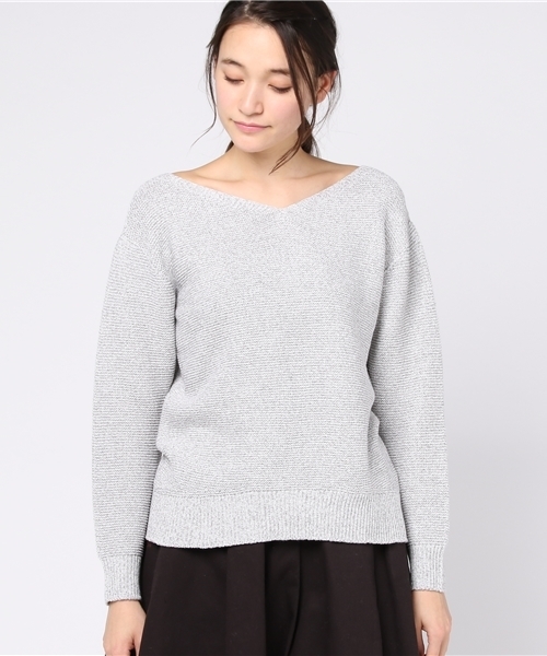 22 OCTOBRE（ヴァンドゥ－オクトーブル）の「カプリツイストニット（ニット/セーター・レディース・ピンク/イエロー/ネイビー/グレー・2）」の5枚目の写真