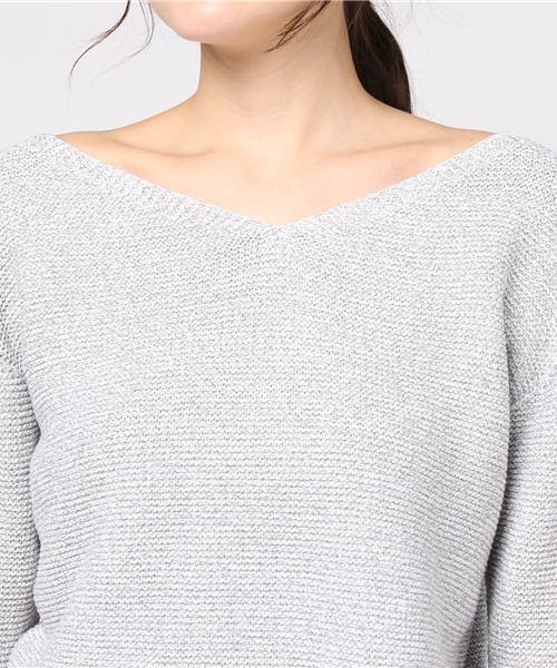 22 OCTOBRE（ヴァンドゥ－オクトーブル）の「カプリツイストニット（ニット/セーター・レディース・ピンク/イエロー/ネイビー/グレー・2）」の8枚目の写真