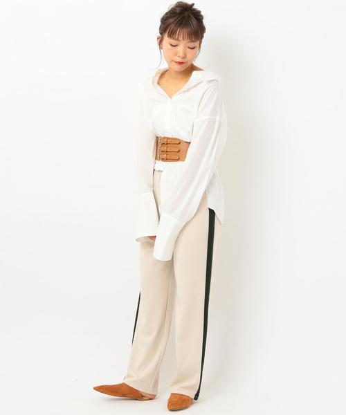 Another Edition（アナザーエディション）の「ラインワイドパンツ ◆（その他パンツ・レディース・ブラック/ナチュラル/ロイヤルブルー・フリー）」の9枚目の写真