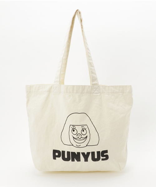 PUNYUS(プニュズ)の「カラートート(トートバッグ・レディース・グリーン/ピンク/インディゴブルー/イエロー/ライトパープル/アイボリー/ブラック・FREE)」の2枚目の写真
