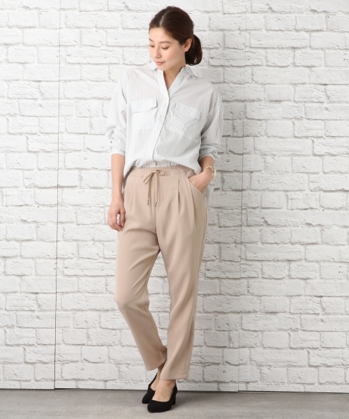 LEPSIM（レプシィム）の「WフェイスPEトラックパンツ　740653（その他パンツ・レディース・ブラック/ベージュ・LARGE/MEDIUM）」の4枚目の写真