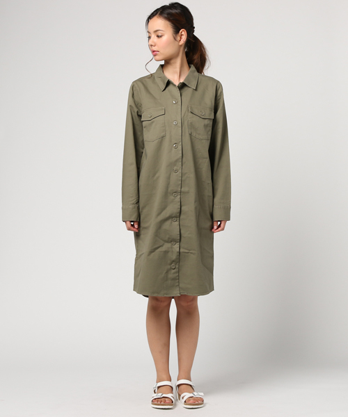 PUNYUS（プニュズ）の「ミリタリーシャツワンピース（シャツワンピース・レディース・その他1/カーキ・3/1/4/2）」の5枚目の写真