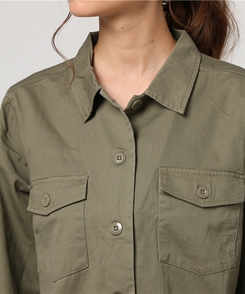 PUNYUS（プニュズ）の「ミリタリーシャツワンピース（シャツワンピース・レディース・その他1/カーキ・3/1/4/2）」の8枚目の写真