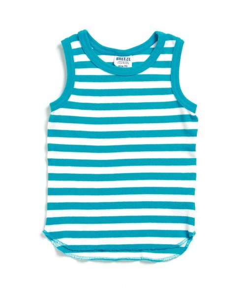 BREEZE（ブリーズ）の「裾ラウンドタンクトップ（タンクトップ・キッズ・マスタード/ネイビー/ターコイズブルー・80/100/120/130/90/110/95/140）」の2枚目の写真