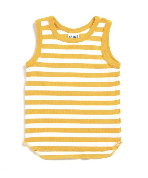 BREEZE（ブリーズ）の「裾ラウンドタンクトップ（タンクトップ・キッズ・マスタード/ネイビー/ターコイズブルー・80/100/120/130/90/110/95/140）」の3枚目の写真