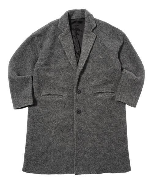 CAMBIO(カンビオ)の「mj4910-Sliver Knit Wide Chester Field Coat コート(チェスターコート・メンズ・チャコール/ネイビー/ブラック・L/S/M)」の15枚目の写真