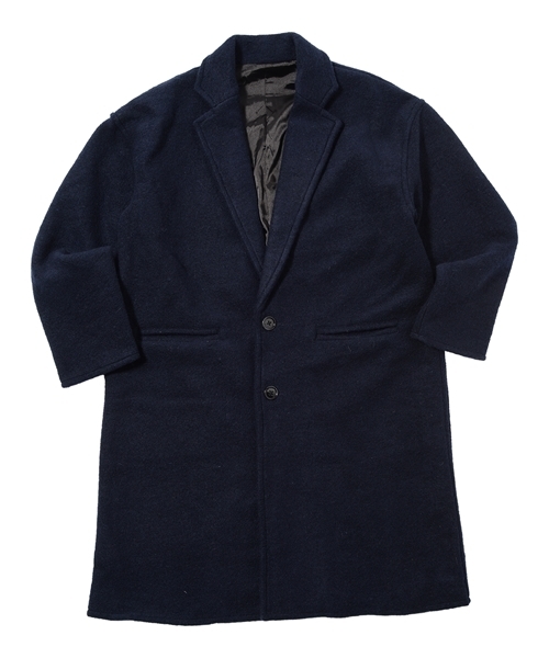 CAMBIO(カンビオ)の「mj4910-Sliver Knit Wide Chester Field Coat コート(チェスターコート・メンズ・チャコール/ネイビー/ブラック・L/S/M)」の19枚目の写真