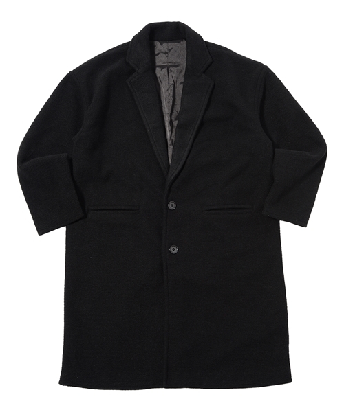 CAMBIO(カンビオ)の「mj4910-Sliver Knit Wide Chester Field Coat コート(チェスターコート・メンズ・チャコール/ネイビー/ブラック・L/S/M)」の11枚目の写真