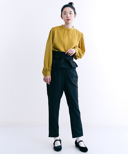 merlot plus（メルロープリュス）の「サッシュベルト付きテーパードパンツ1024（その他パンツ・レディース・ブラック/レッド/イエロー・FREE）」の16枚目の写真
