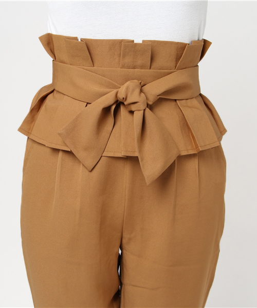 merlot plus（メルロープリュス）の「サッシュベルト付きテーパードパンツ1024（その他パンツ・レディース・ブラック/レッド/イエロー・FREE）」の14枚目の写真