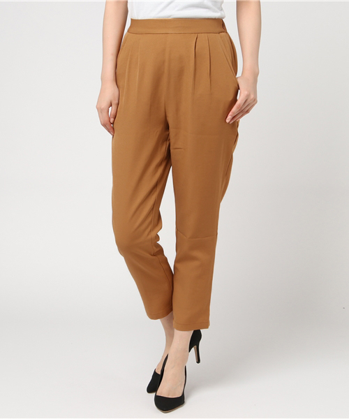 merlot plus（メルロープリュス）の「サッシュベルト付きテーパードパンツ1024（その他パンツ・レディース・ブラック/レッド/イエロー・FREE）」の8枚目の写真