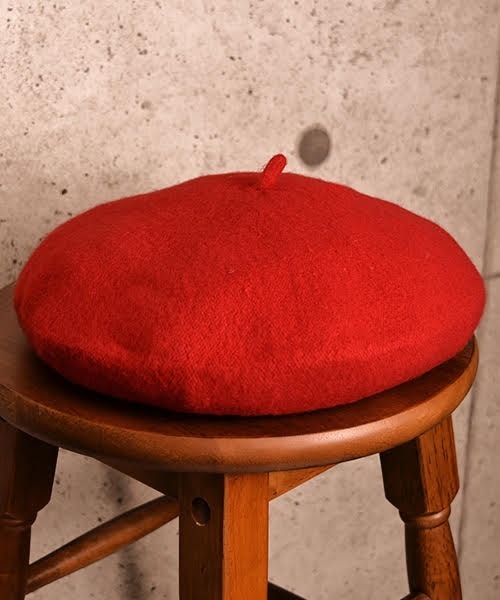 VIBGYOR Women（ヴィブジョー　ウィメン）の「カラフルウールベレー帽（ハンチング/ベレー帽・レディース・ホワイト/チャコールグレー/ライトグレー/ブラック/ダークブラウン/ネイビー/ブラウン/グレー/レッド/オリーブ/ブルー/マスタード/ワインレッド/アイボリー・FREE）」の13枚目の写真