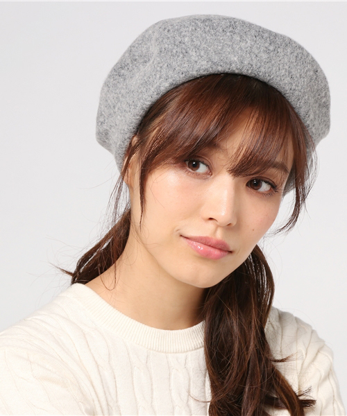 VIBGYOR Women（ヴィブジョー　ウィメン）の「カラフルウールベレー帽（ハンチング/ベレー帽・レディース・ホワイト/チャコールグレー/ライトグレー/ブラック/ダークブラウン/ネイビー/ブラウン/グレー/レッド/オリーブ/ブルー/マスタード/ワインレッド/アイボリー・FREE）」の21枚目の写真