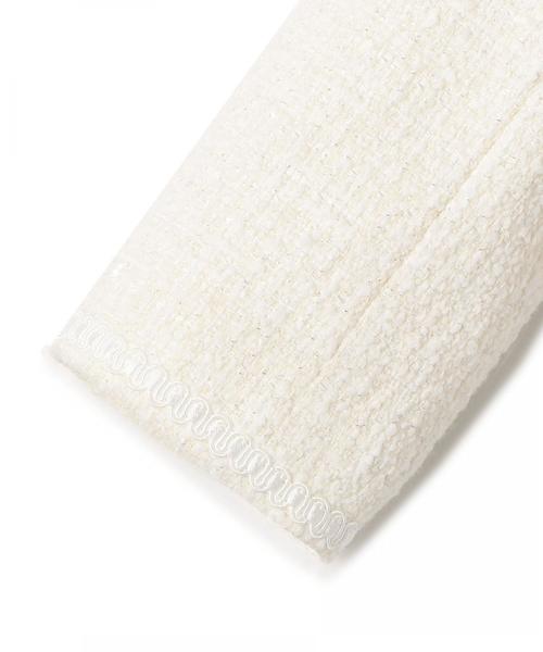 green label relaxing（グリーンレーベルリラクシング）の「ラメツイードノーカラージャケット ◆（スーツジャケット・キッズ・ホワイト/ネイビー・125/115/135）」の17枚目の写真