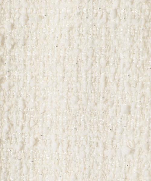 green label relaxing（グリーンレーベルリラクシング）の「ラメツイードノーカラージャケット ◆（スーツジャケット・キッズ・ホワイト/ネイビー・125/115/135）」の9枚目の写真
