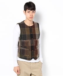 BEAMS | Sanca / H/Bブロックチェックベスト(ベスト)