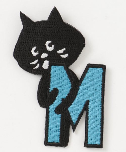 にゃー（ニャー）の「(L)アルファベットにゃーワッペン（バッジ・レディース・ライトブルー/パープル/レッド/ピンク/イエロー/オレンジ/ブルー/グリーン/ライトグリーン/ライトピンク・フリー）」の4枚目の写真