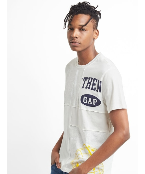 GAP（ギャップ）の「Gap ロゴリミックス 半袖クルーネックTシャツ（Tシャツ/カットソー・メンズ・インディゴブルー/ホワイト系その他・XS/XL/S/M/L）」の2枚目の写真