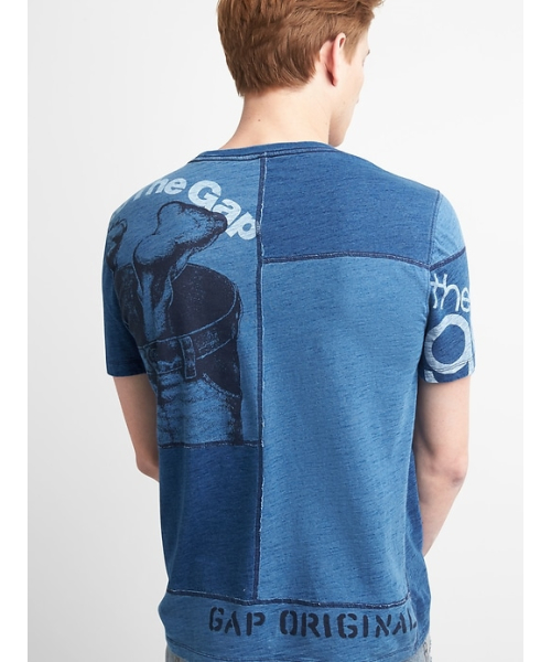 GAP（ギャップ）の「Gap ロゴリミックス 半袖クルーネックTシャツ（Tシャツ/カットソー・メンズ・インディゴブルー/ホワイト系その他・XS/XL/S/M/L）」の3枚目の写真