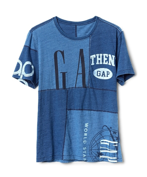 GAP（ギャップ）の「Gap ロゴリミックス 半袖クルーネックTシャツ（Tシャツ/カットソー・メンズ・インディゴブルー/ホワイト系その他・XS/XL/S/M/L）」の6枚目の写真