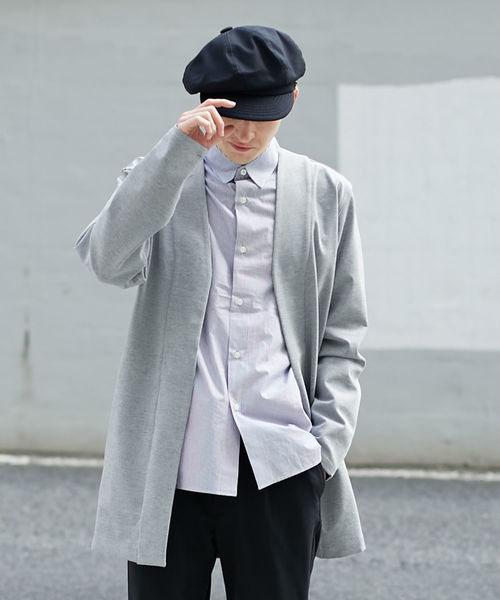 L&HARMONY（エルアンドハーモニー）の「ポンチロングカーディガン（カーディガン/ボレロ・メンズ・ブラック/ネイビー/グレー・LARGE/MEDIUM）」の3枚目の写真