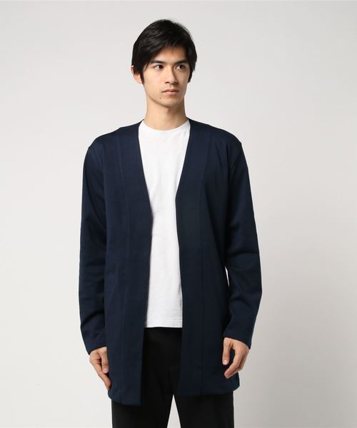 L&HARMONY（エルアンドハーモニー）の「ポンチロングカーディガン（カーディガン/ボレロ・メンズ・ブラック/ネイビー/グレー・LARGE/MEDIUM）」の9枚目の写真