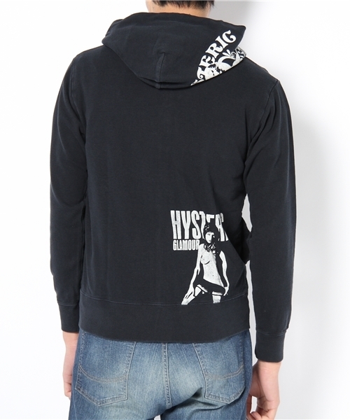HYSTERIC GLAMOUR（ヒステリックグラマー）の「SCRATCH pt PK（パーカー・メンズ・ホワイト/トップグレー/ブラック・SMALL/MEDIUM/LARGE）」の6枚目の写真