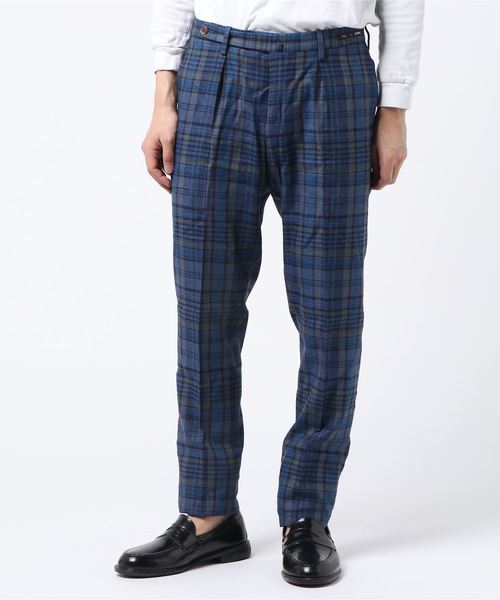 PT01（ピーティーゼロウーノ）の「◎PT01 / 別注 EVO-F 1プリーツ タータンチェック スラックス（その他パンツ・メンズ・ブルー系その他3・42/46/48/50）」の8枚目の写真