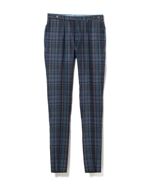 PT01（ピーティーゼロウーノ）の「◎PT01 / 別注 EVO-F 1プリーツ タータンチェック スラックス（その他パンツ・メンズ・ブルー系その他3・42/46/48/50）」の4枚目の写真