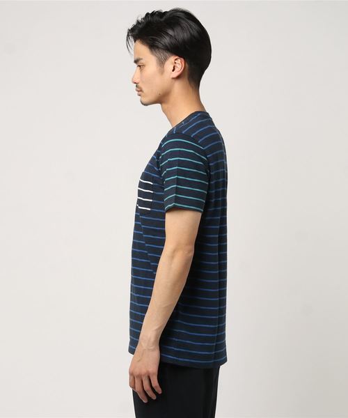 BROOKS BROTHERS（ブルックスブラザーズ）の「Red Fleece コットン スラブジャージー ストライプ ファンTシャツ（Tシャツ/カットソー・メンズ・ネイビー・X-SMALL/LARGE/SMALL/MEDIUM）」の6枚目の写真