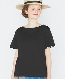 シロップ． | スカラップがほどよくガーリーな吸水速乾Ｔシャツ(Tシャツ/カットソー)