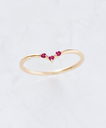 NOIR DE POUPEE | K10 V字 天然石 リング(リング)